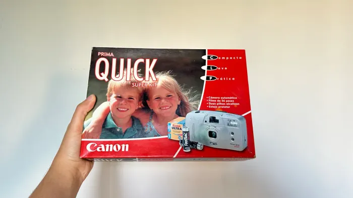 Câmera Analógica Canon Prima Quick - Linda, na caixa original.