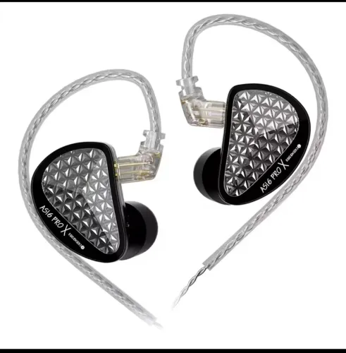 Fone de Ouvido KZ AS16 Pro X In Ear Monitor Profissional 16 Drivers BA Hi-Fi