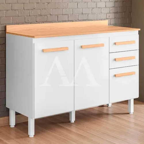 BALCÃO NICIOLI 2P 3G INTENZA BRANCO/FREIJO