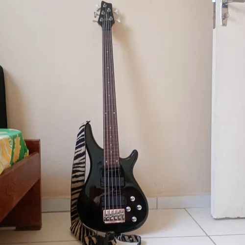 Contrabaixo Giannini 5 cordas ativo Fretless