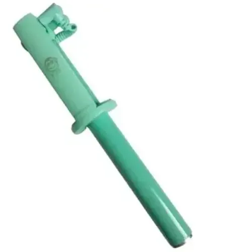 Bastão de Selfie Retrátil e Ajustável - Verde até 70Cm - Com suporte pra celular 