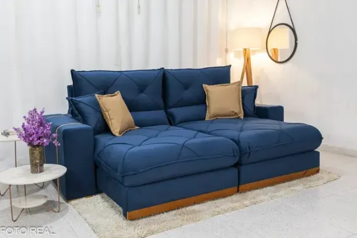 Sofá Retrátil e Reclinável Gran Bello 2m Veludo. Pronta Entrega. 1111