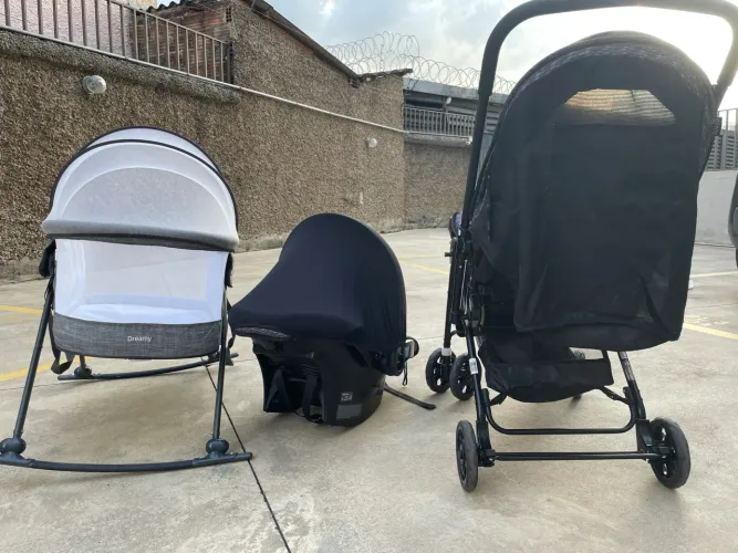 KIT BEBÊ COMPLETO - Carrinho + Bebê Conforto Cosco + Moisés Safety 1st ? Oportunidade