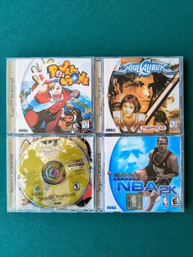 Lote Jogos Dreamcast - Power Stone, Street Fighter III, Soul Calibur, NBA 2K