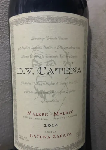 Vinho D.V. Catena Malbec-2014 | Safra Especial, Evolução Ideal  