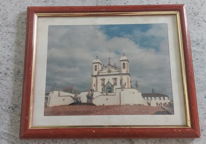 Quadro de foto com imagem da Igreja de Bom Jesus de Matosinhos Congonhas 12 profetas