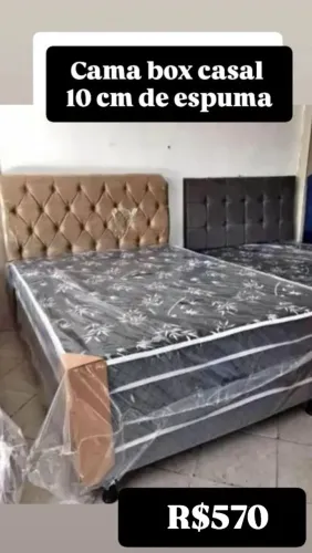 Cama Box Casal 10 cm de Espuma