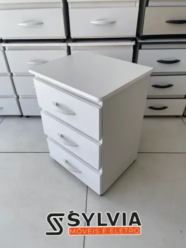 Gaveteiro Branco 3 Gavetas