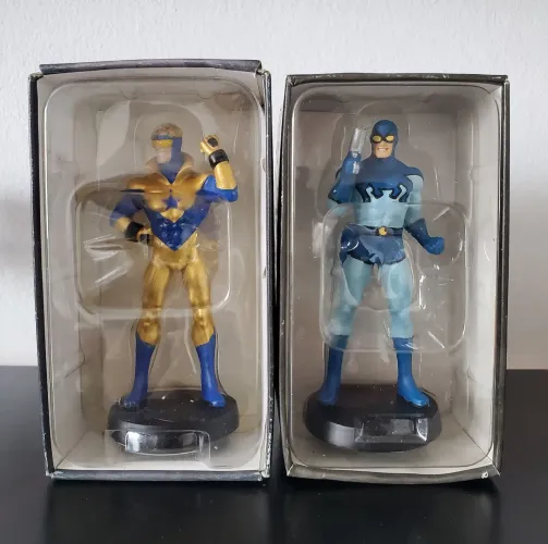 DC Comics Eaglemoss - Besouro Azul e Gladiador Dourado