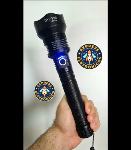 LANTERNA TÁTICA P90 A MAIS POTENTE DO BRASIL 2 BATERIAS RECARREGAVEL
