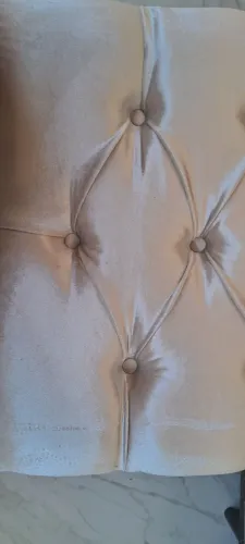 Cabeceira de Cama Estofada Bege Perolado