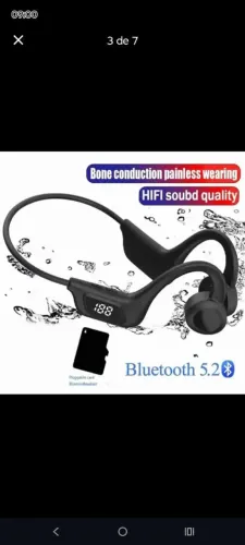 Fone de Ouvido Bluetooth 5.2 Condução Óssea