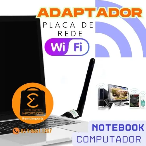 Adaptador Wifi com Antena 2.4GHz USB 2.0 300Mbps KA-T8188