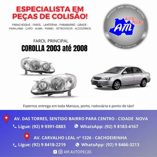 FAROL COROLLA 2003/2008
