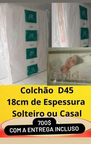 Colchão D45 com 18cm dr espessura