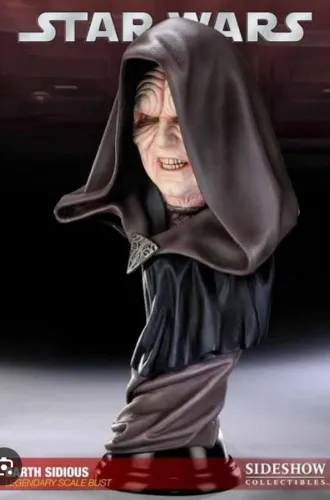 Sideshow Darth Sidius Legendary Scale Bust - com caixa arte e parda