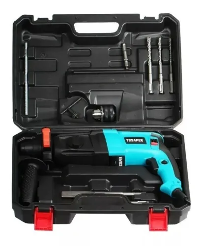 Martelete Tssaper Profissional Rompedor e Perfurador 4J 960w Sds Plus 2220V Brocas Maleta