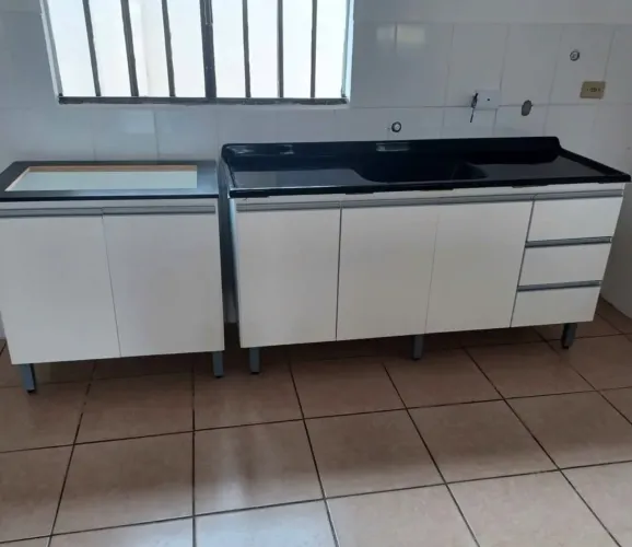 Balcão de pia 1,60 com cuba de marmorite + balcão cooktop - NOVO - ENTREGAMOS 