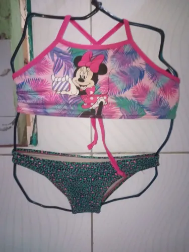 Biquíni Minie Mouse Infantil Meninas 5 anos.