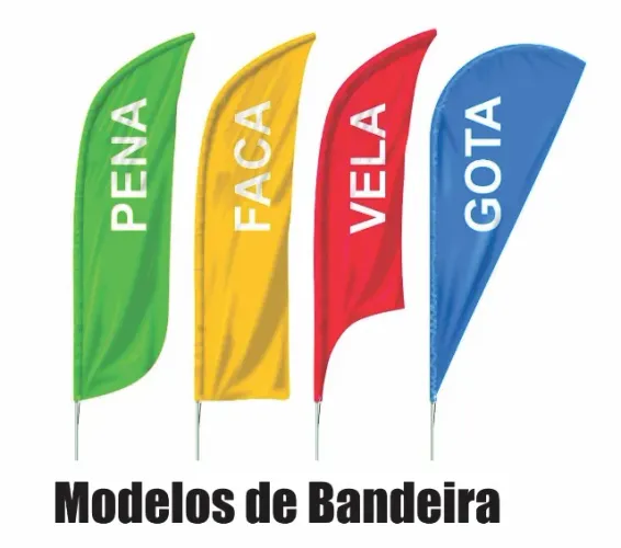 WindBanner de 70x280 cm Com base Plástica - Completo