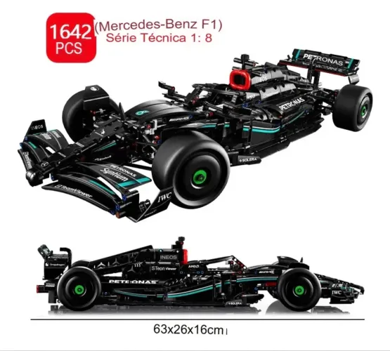 Blocos De Montar F1 W14 Mercedes Benz 1642 Pçs Grande 63cm 1642 W14