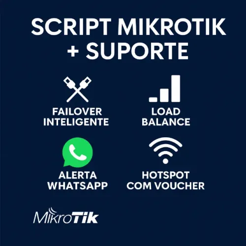 Scripts Mikrotik + Suporte ? Failover, Load Balance, Hotspot e Alertas WhatsApp