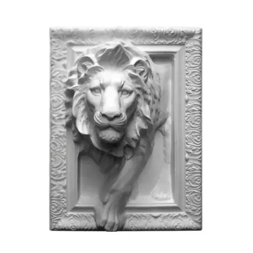 Quadro de Leão 3D | Gesso Shop
