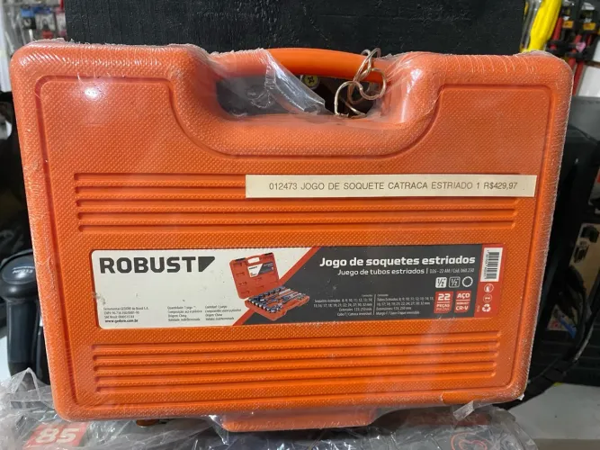 Jogo de Soquete Catraca Estriado 22 Peças Robust
