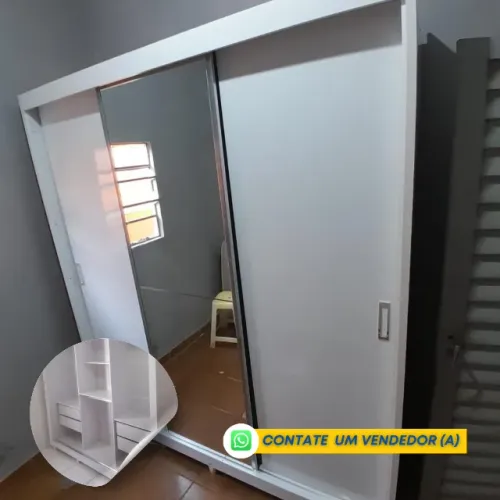 Guarda Roupa de Casal com Espelho Paladio - Entrega e Monta na Hora