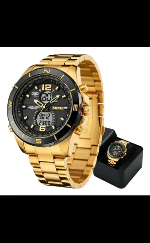 Relógio Dourado Skmei