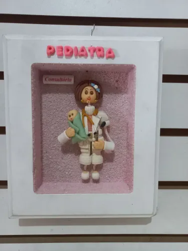 Quadro Decorativo Pediatria - Em biscuit 