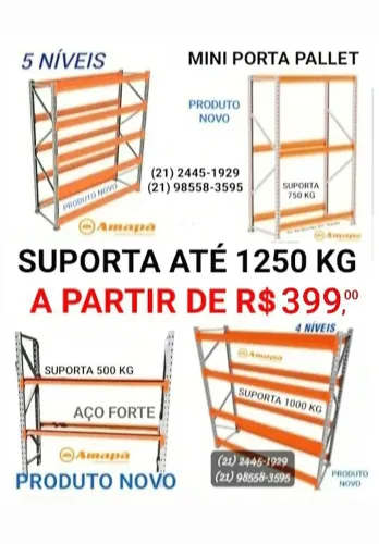 Mini Porta Pallet - Altas Cargas - Somente Produtos Novos