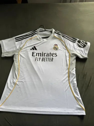 Camisa Real Madrid I Adidas 25/26 Masculina Branco