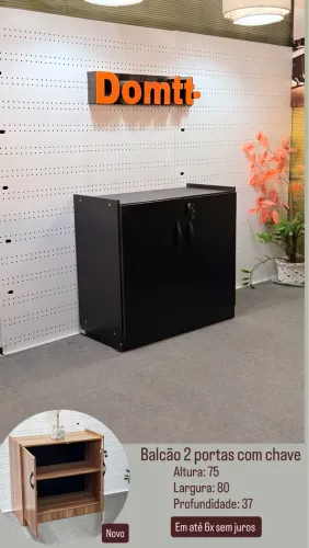 Armário balcão com fechadura-Em até 6x sem juros