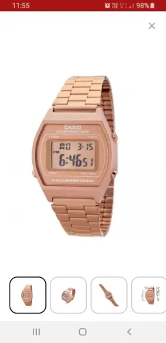 Relógio Casio Unisex Retro Dourado