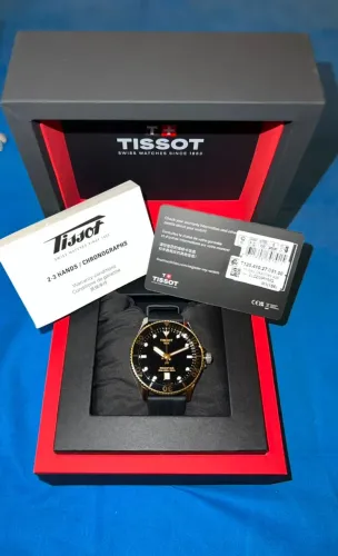 Relógio TISSOT SEASTAR 1000 Quartz 40 mm ? Ref T120.410.27.051.00 (Preto)