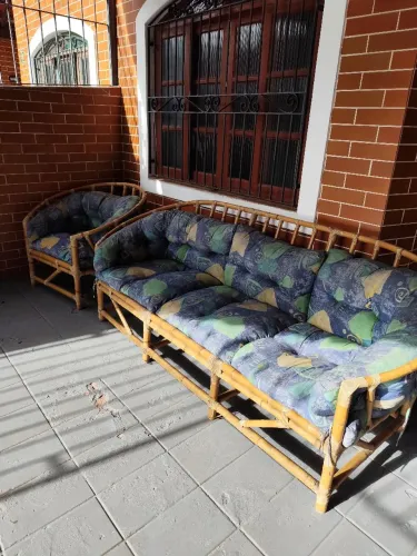Sofa de 3 lugares e 1 poltrona (bambu)