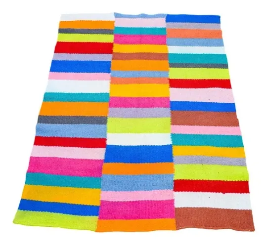 Tapete kilim dure, ponto grosso, cores vibrantes 190 x 138 cm