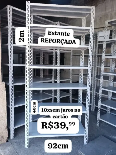 Estante de aço reforçado Com 6 Prateleiras reforçadas