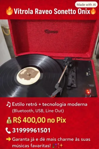 Vitrola Sonetto Raveo