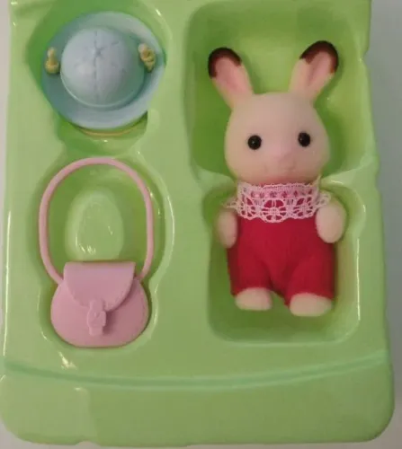 sylvanian family - bebê coelho de chocolate
