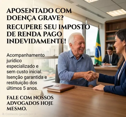 Aposentado com Doença Grave? Recupere o Imposto de Renda dos Últimos 5 Anos!