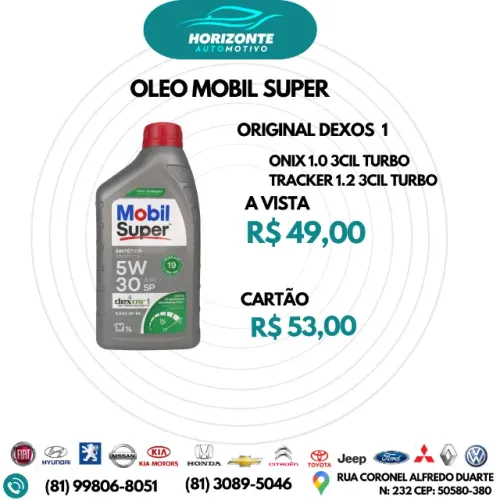 óleo 5w30 dexos 1 motores 1.0 / 1.2 turbo gm-chevrolet 