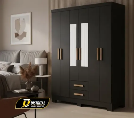 Guarda Roupa São Luis com 6 Portas 2 Gavetas 
