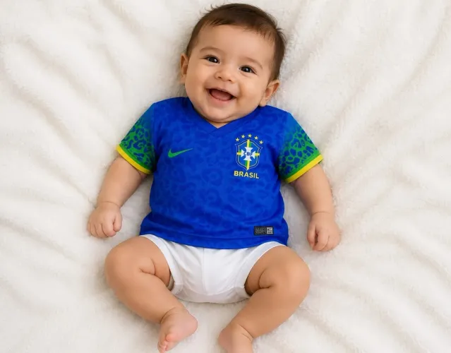 Camisa do Brasil para Bebê (0 a 12 meses)