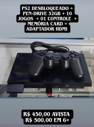 PS2 slim semi-novo 