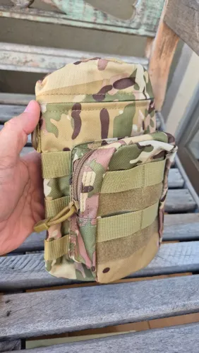 Porta Garrafa + Bolso Tático Camuflagem de Selva com alça