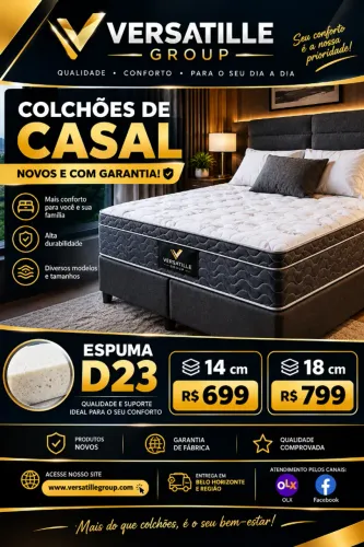 Colchão de Casal D23 Novo com Garantia ? 14 cm e 18 cm
