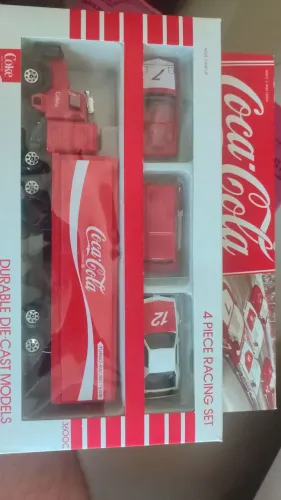 Set Miniaturas Vintage Coca-Cola Turbo Racing Team - 4 Peças (Raro)
