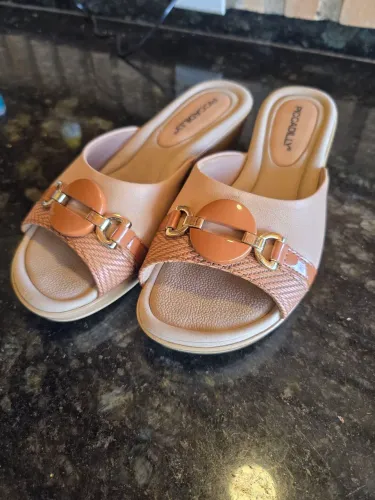 Tamanco Piccadilly Anabela bege 36
